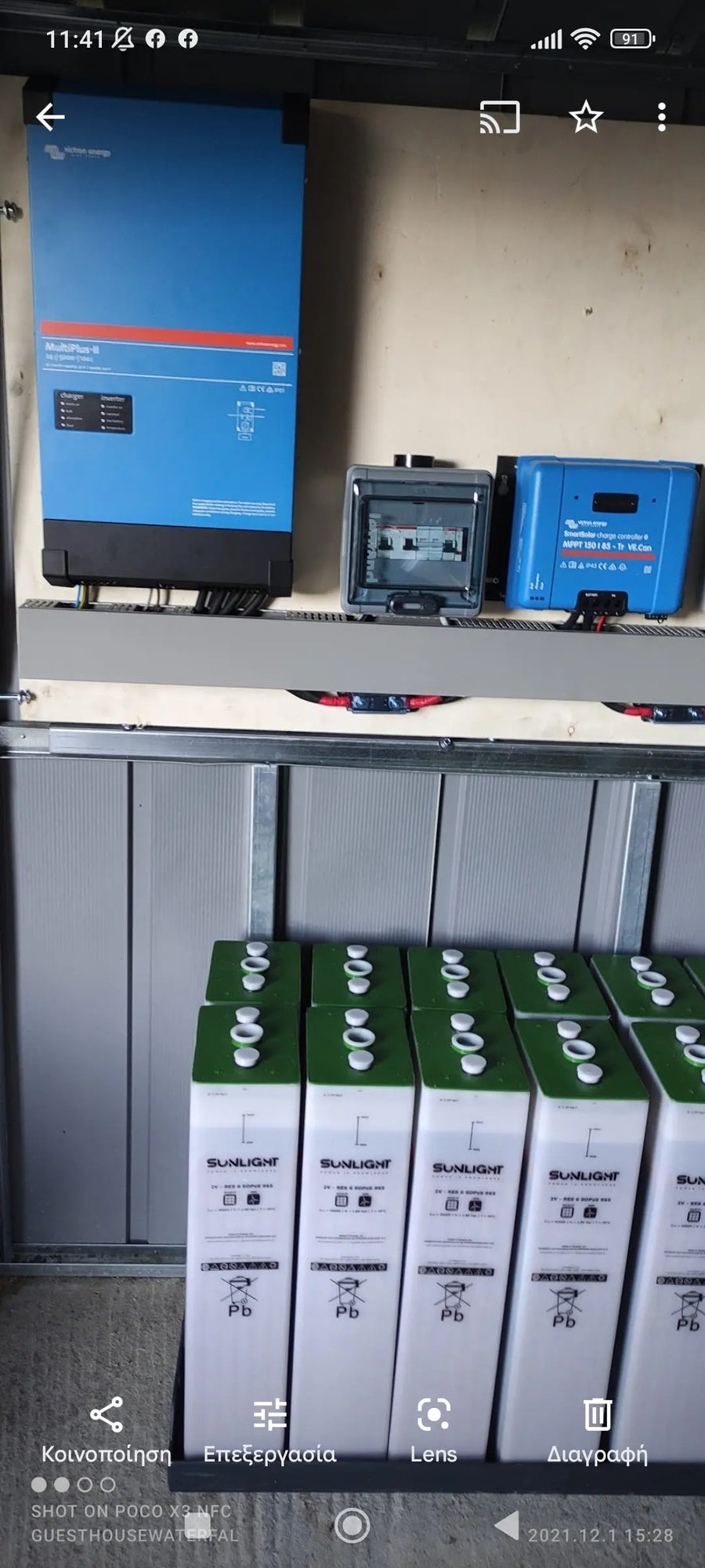 Off-grid 5kW Photovoltaic System with 10kWh Battery